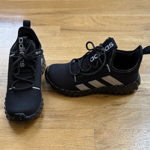 adidas Kids Black Slip-On Sneakers with White Stripes***never worn**brand new!!